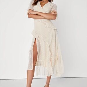 Super cute cream polka dot Russell dress